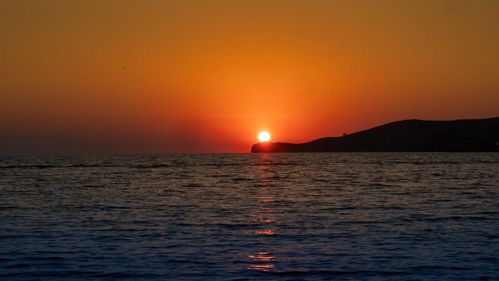 Coucher de soleil à leros Grèce