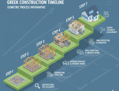 les étapes de la construction en Grèce