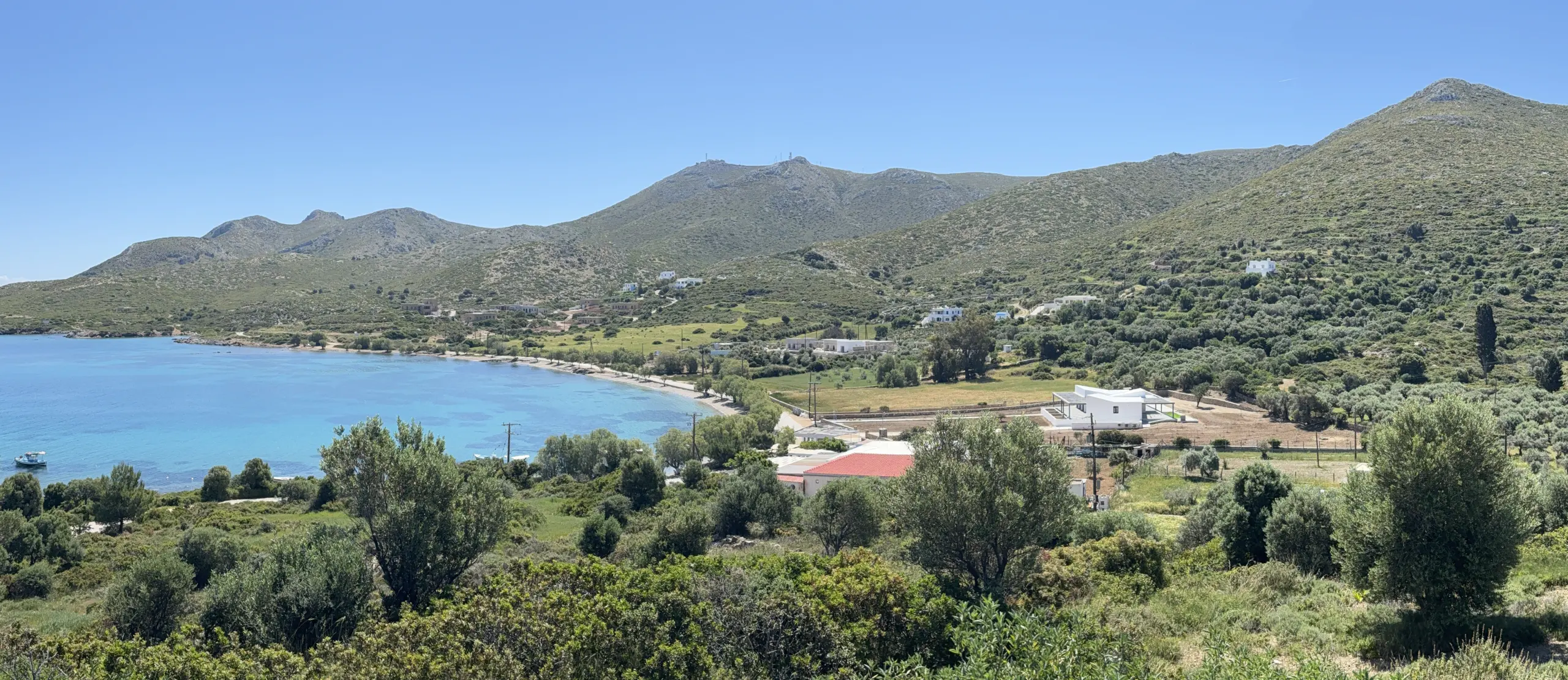 Blefoutis bay in Leros Island outside the settlement of the island